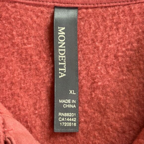 Mondetta Women's Collared Fleece Pullover Coral Size XL - NEW! - Picture 6 of 8